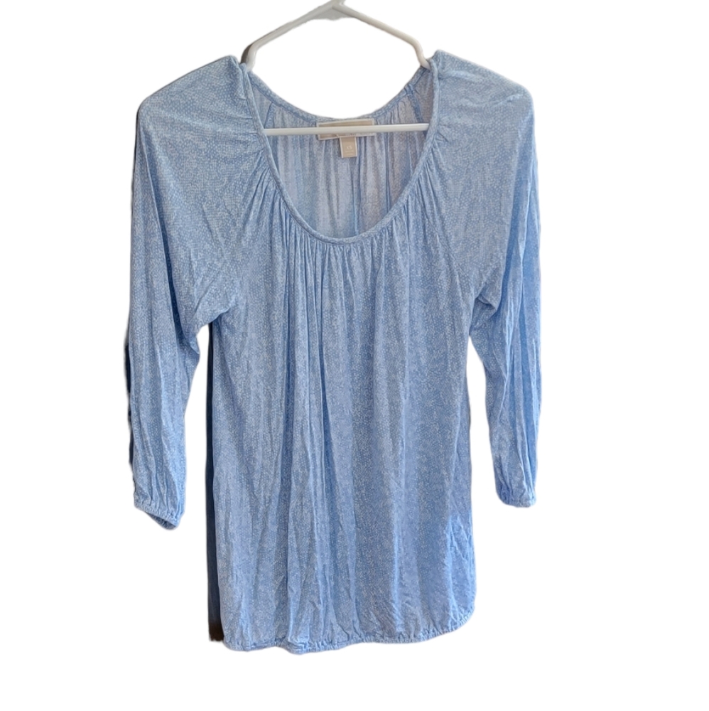 MICHAEL KORS Digital Baby Blue Blouse